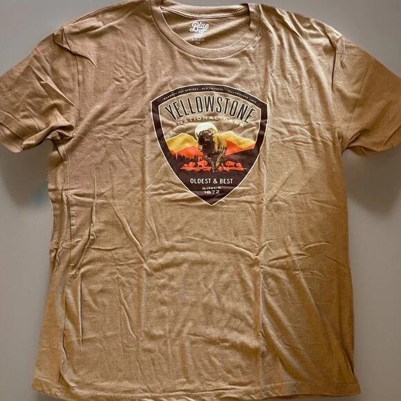 Yellowstone National Park Men's Brown Oldest & Best 1872 T-Shirt - XXL - Picture 1 of 3